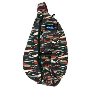 KAVU Rope Sling Bag One Size Multicolor Canvas Abstract Camo Outdoor Y2K Utility